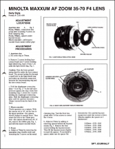 Minolta AF 35-70mm f4 Lens Repair Guide
