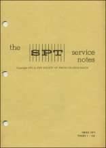 SPT Service Notes: Index for 1971