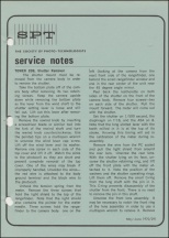 SPT Service Notes: May-June 1970