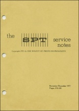 SPT Service Notes: November-December 1971
