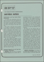 SPT Service Notes: September-October 1970