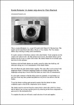 Kodak Retinette 1A Shutter Tutorial