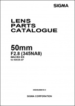 Sigma 50mm f2.8 EX Macro (For Nikon) Parts List