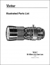 Vivitar Series-1 90-180mm f4.5 Parts Diagrams