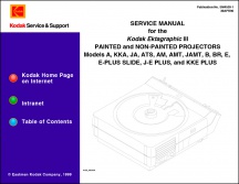 Kodak Ektagraphic III Slide Projector Repair Manual