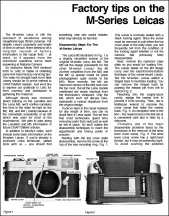 Leica M Factory Tips