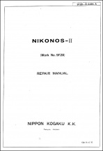 Nikonos II Service Manual